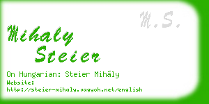 mihaly steier business card