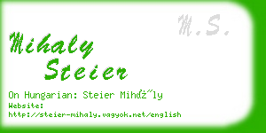 mihaly steier business card